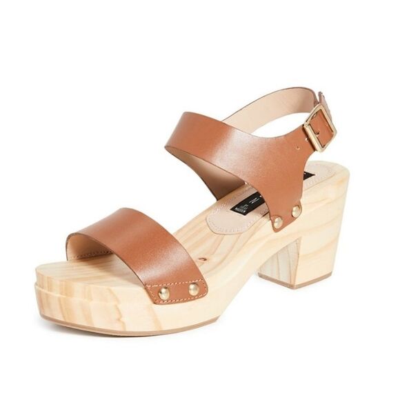 Steven Brown Fabee Leather Platform Clog Hippie Sandals 9M - Picture 1 of 7